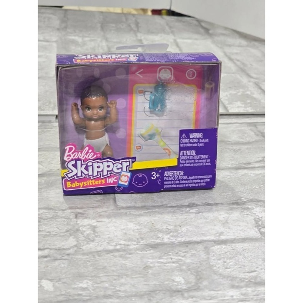 Barbie Skipper African American Black Baby Babysitters Doll Mattel NEW